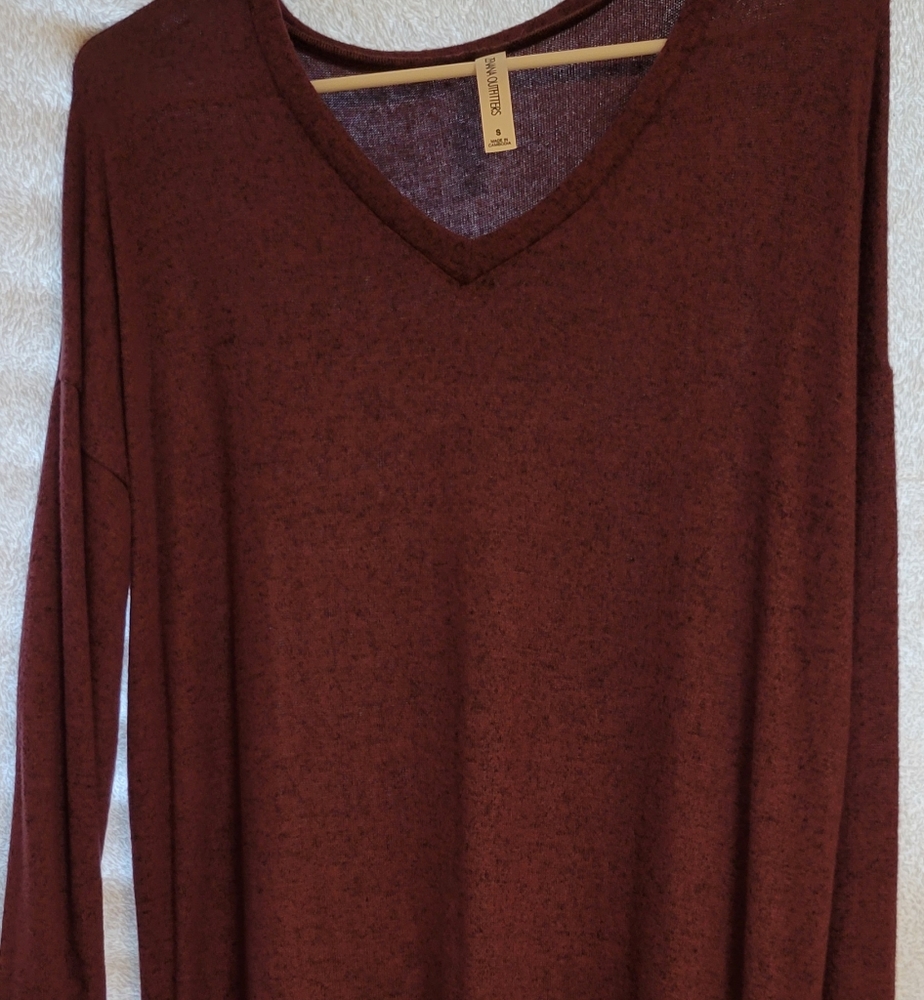 Zenana plum oversized shirt, Small
